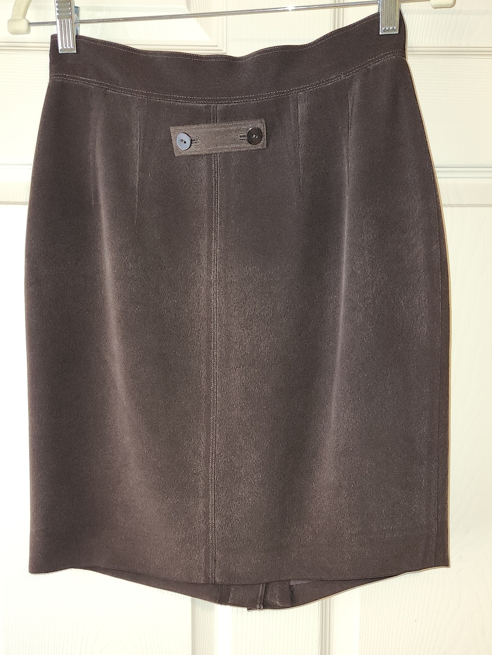 100% Silk Buttoned Skirt Dana Buchman Size 4 - Picture 3 of 4